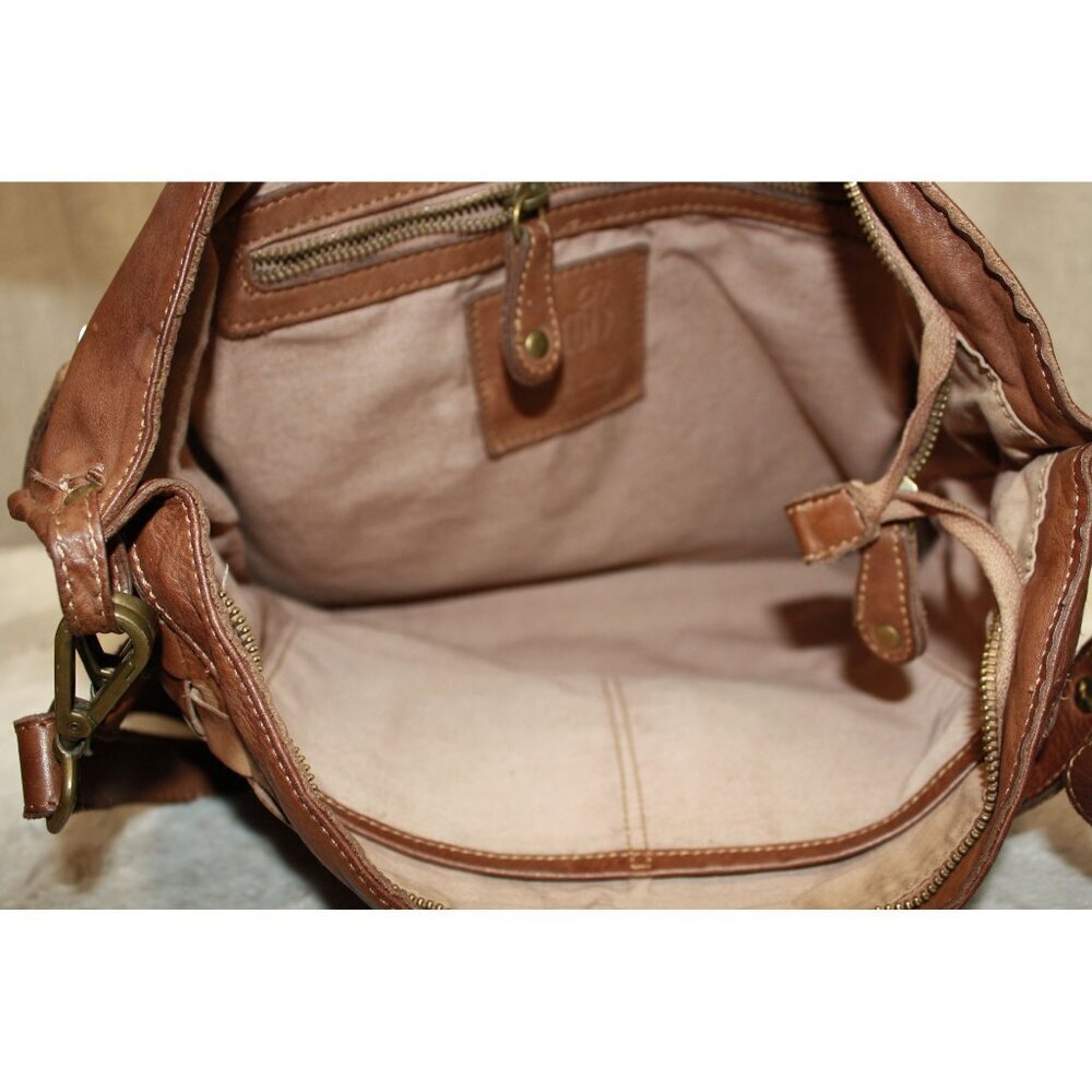 Civico 93 Leather Brown Purse Womens Made in Italy - Picture 5 of 10
